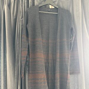 Tahari Men's Gray and Brown Cardigan Sweater